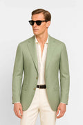 Blazer Viscosa e Lino verde
